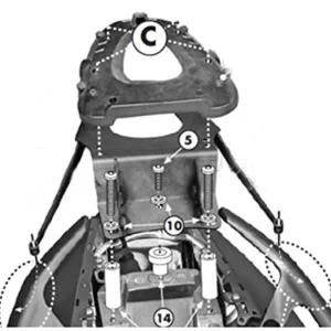 KAPPA HÁTSÓ DOBOZTARTÓ KONZOL YAMAHA T-MAX 500 (08-11), T-MAX 530 (12-16) (MONOLOCK PLATNIVAL)