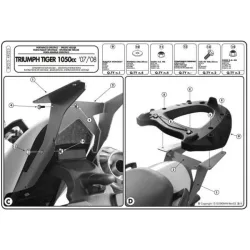   KAPPA HÁTSÓ DOBOZTARTÓ KONZOL TRIUMPH TIGER 1050 (07-12) (MONOKEY PLATNIVAL)