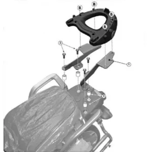 KAPPA HÁTSÓ DOBOZTARTÓ KONZOL YAMAHA XT 1200 Z '10-'20, ZE SUPER TENERE '14-'20 (MONOKEY PLATNIVAL)