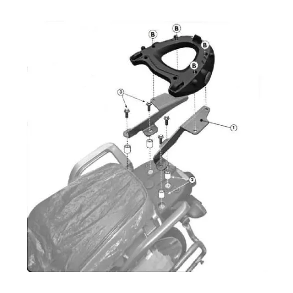 KAPPA HÁTSÓ DOBOZTARTÓ KONZOL YAMAHA XT 1200 Z '10-'20, ZE SUPER TENERE '14-'20 (MONOKEY PLATNIVAL)