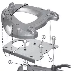 KAPPA HÁTSÓ DOBOZTARTÓ KONZOL BMW F 650GS (08-17), F 700GS (13-17), F 800GS (08-17), F 800 GS ADVENTURE (13-18) (MONOKEY PLATNIVAL)