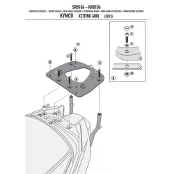   KAPPA HÁTSÓ DOBOZTARTÓ KONZOL KYMCO XCITING 400I (13-15) (MONOKEY PLATNIVAL)