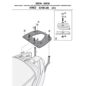 KAPPA HÁTSÓ DOBOZTARTÓ KONZOL KYMCO XCITING 400I (13-15) (MONOKEY PLATNIVAL)