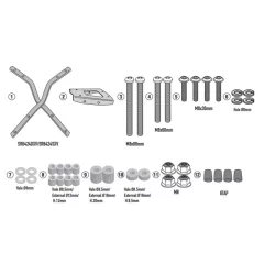   KAPPA KÖZPONTI DOBOZTARTÓ KONZOL TRIUMPH SCRAMBLER 400 X '24-'25, SPEED 400 '24-'25 ( PLATNI NÉLKÜL )