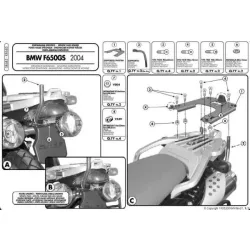   KAPPA HÁTSÓ DOBOZTARTÓ KONZOL BMW F 650GS (04-07), G 650GS (04-07) (MONOKEY PLATNIVAL)