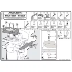   KAPPA HÁTSÓ DOBOZTARTÓ KONZOL BMW R 1100GS (94-99), R 1150GS (00-03) (MONOKEY PLATNIVAL)