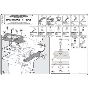 KAPPA HÁTSÓ DOBOZTARTÓ KONZOL BMW R 1100GS (94-99), R 1150GS (00-03) (MONOKEY PLATNIVAL)