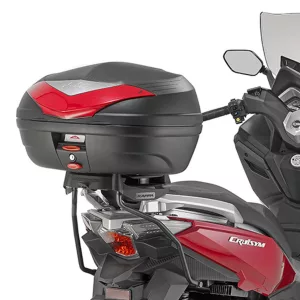 KAPPA KÖZPONTI DOBOZTARTÓ KONZOL SYM CRUISYM 300 (17-19), JOYMAX Z 300 '19-'20, JOYMAX Z+ 300 '21-'24, JOYMAX Z E5+'25, CRUISYM 300 '17-'25 ( PLATNI NÉLKÜL )