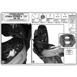   KAPPA HÁTSÓ DOBOZTARTÓ KONZOL KYMCO XCITING R 300/500I (09-14) (PLATNI NÉLKÜL)