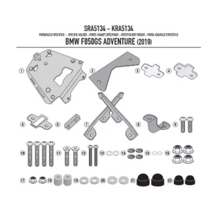 KAPPA KÖZPONTI DOBOZTARTÓ KONZOL BMW F 850/900GS ADVENTURE (19-25) ALUMÍNIUM MONOKEY