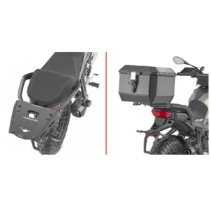 KAPPA KÖZPONTI DOBOZTARTÓ KONZOL (ELOXÁLT ALUMÍNIUM) MOTO GUZZI STELVIO '24-'25 ALUMÍNIUM MONOKEY