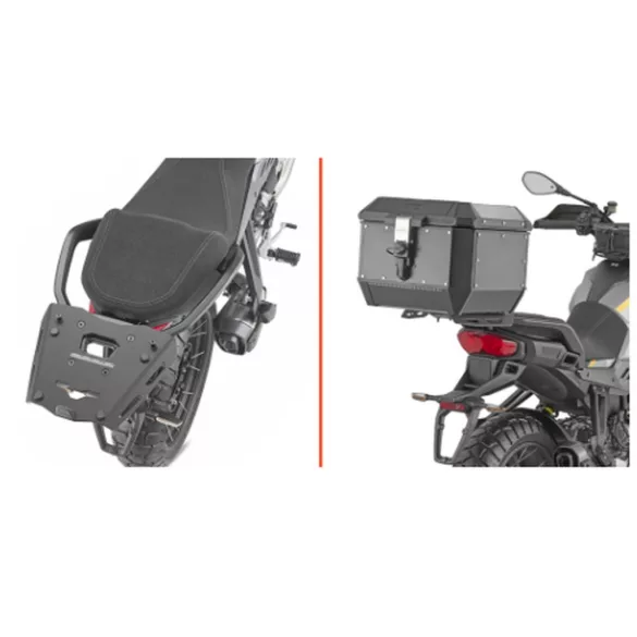 KAPPA KÖZPONTI DOBOZTARTÓ KONZOL (ELOXÁLT ALUMÍNIUM) MOTO GUZZI STELVIO '24-'25 ALUMÍNIUM MONOKEY