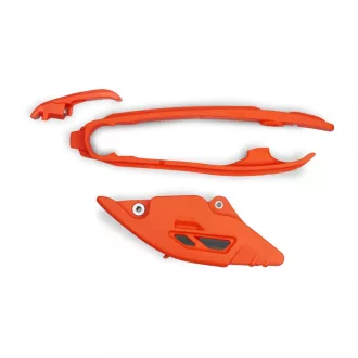  Ufo láncvezető szett, narancs - KTM SX 125 / 250 / 300 '23-'25, SXF (SX-F) 250 / 350 / 450 '23-'25, EXC 150 / 250 / 300 '24-'25, EXCF (EXC-F) 350 / 450 / 500 '24-'25