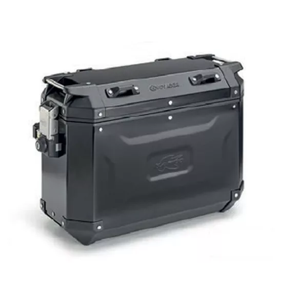 KAPPA OLDALDOBOZ 37L MONOKEY CAM SIDE KVG37B K'VOYAGER ALUMÍNIUM BAL OLDALI FEKETE ANODIZÁLT BLACK LINE - A KFR37BL HELYETT