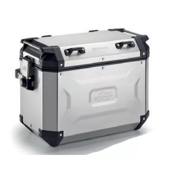 KAPPA OLDALDOBOZ 48L MONOKEY CAM SIDE KVG48A K'VOYAGER ALUMÍNIUM BAL OLDALI EZÜST SZÍNBEN