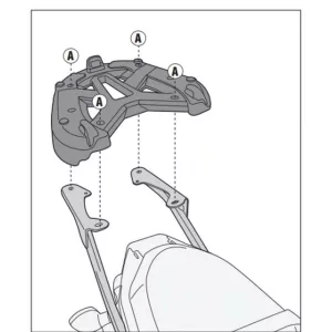 KAPPA KÖZPONTI DOBOZTARTÓ KONZOL YAMAHA MT 07 700 (14-17) ( PLATNI NÉLKÜL )