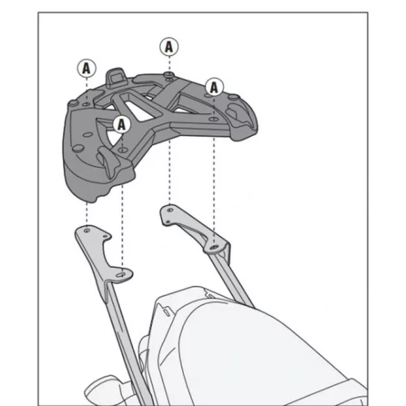 KAPPA KÖZPONTI DOBOZTARTÓ KONZOL YAMAHA MT 07 700 (14-17) ( PLATNI NÉLKÜL )