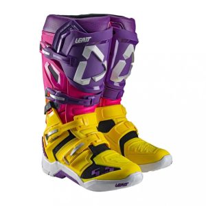 Leatt GPX 5.5. Flexlock offroad csizma, YELLOW-PURPLE-PINK