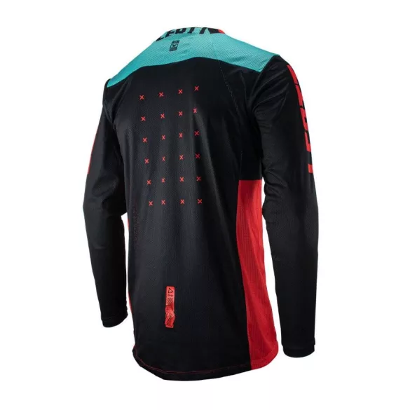 LEATT MOTO 4.5 Lite  cross mez, fekete-piros-türkiz, S