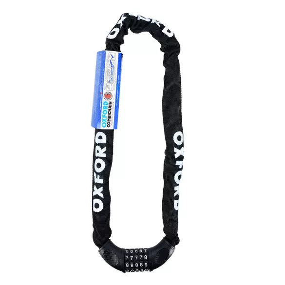 OXFORD PROMÓCIÓS COMBI CHAIN 6MM X 0,9M LOPÁSGÁTLÓ LÁNC (6MM-ES SZEM) - (SZÁMKÓDOS ZÁRRAL)