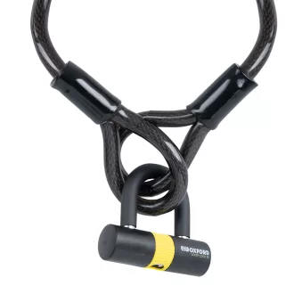  Oxford loop lock erősített acél sodrony lakattal, hossza 2M x 15MM bs