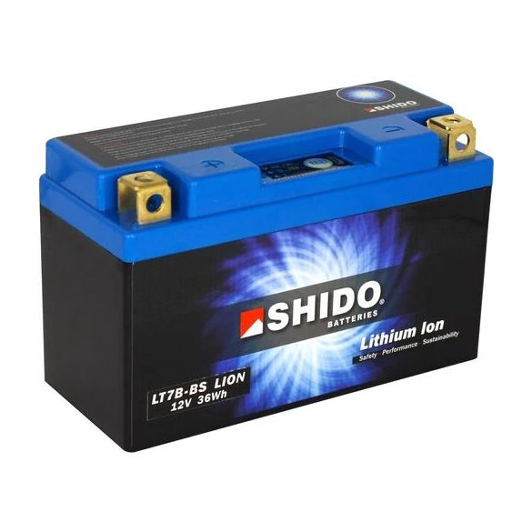Shido - 12v 3ah - Lithium motor akkumulátor - bal+ * YT7B-BS