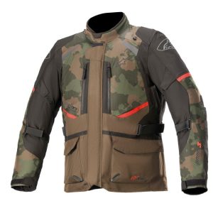 Alpinestars Andes Drystar 2022 kabát, sötétzöld camo -fekete-piros