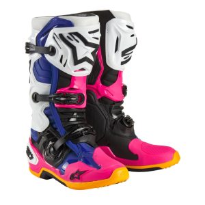 ALPINESTARS TECH 10 LIMITED EDITION COAST CSIZMA WHITE DARK BLUE PINK