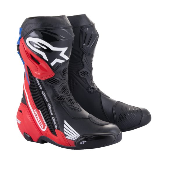 Alpinestars Racing  Supertech R Honda collection motoroscsizma, fekete-fehér-piros-kék