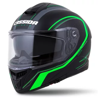   Cassida integral gt 2.0 reptyl utcai bukósisak, fekete/zöld/fehér