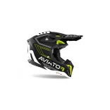 Aviator 3 Primal bukósisak, fekete-fehér-sárga matt