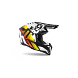 Aviator 3 Rainbow bukósisak, fehér-fekete fényes