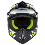 Cassida Cup Sonic black-white-fluo yellow-grey bukósisak