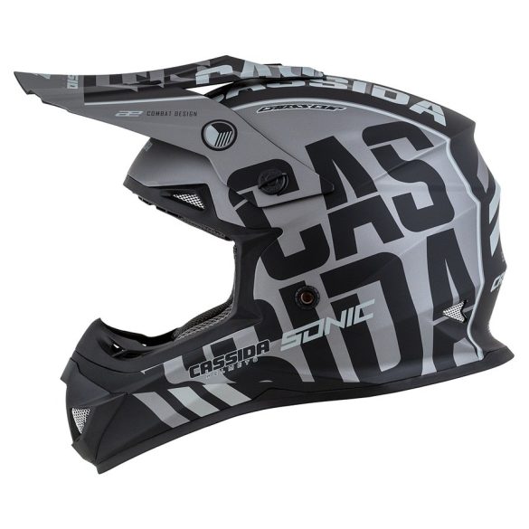 Cassida Cup Sonic grey matt-black bukósisak