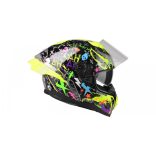 Lazer RAFALE SR CRAZY bukósisak, FEKETE / PURPLE / FLUO GREEN 