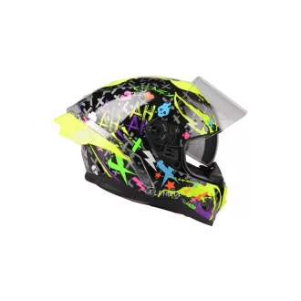 Lazer rafale sr crazy bukósisak, fekete/PURPLE/FLUO zöld
