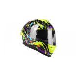 Lazer RAFALE SR CRAZY bukósisak, FEKETE / PURPLE / FLUO GREEN 