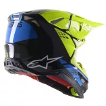 Alpinestars SM8 FACT BLK/BL/YL bukósisak xl méret
