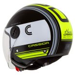 Cassida Metropolis Handy  black-white-fluo utcai bukósisak