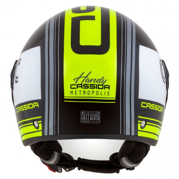 Cassida Metropolis Handy  black-white-fluo utcai bukósisak