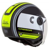 Cassida Metropolis Handy  black-white-fluo utcai bukósisak