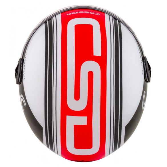 Cassida Metropolis Handy  white-red utcai bukósisak