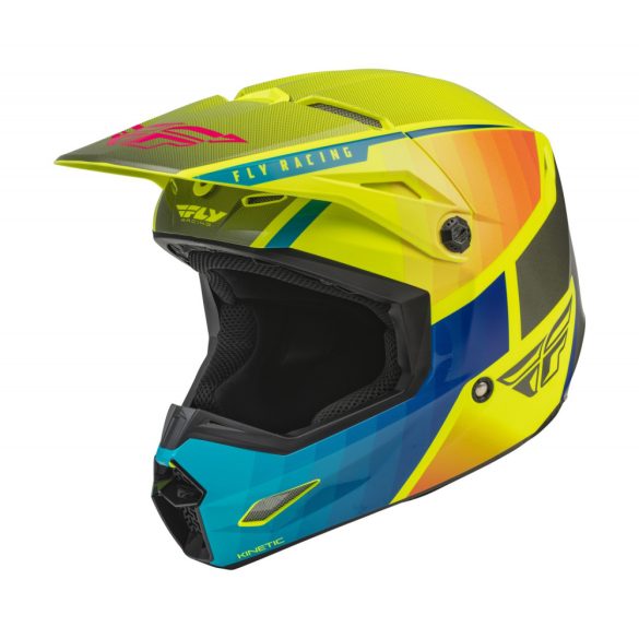 Fly Racing kinetic drift yellow-blue bukósiasak M méret