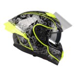 Lazer RAFALE SR S13 bukósisak,  FEKETE / SZÜRKE / FLUO ZÖLD / MATT