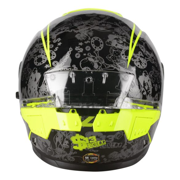 Lazer RAFALE SR S13 bukósisak,  FEKETE / SZÜRKE / FLUO ZÖLD / MATT