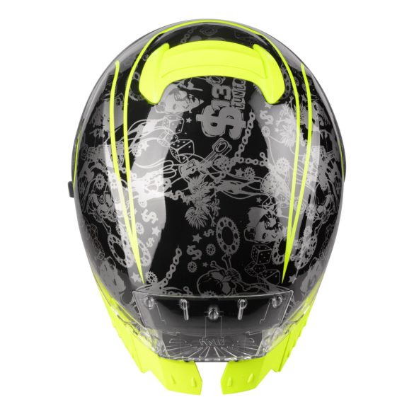 Lazer RAFALE SR S13 bukósisak,  FEKETE / SZÜRKE / FLUO ZÖLD / MATT