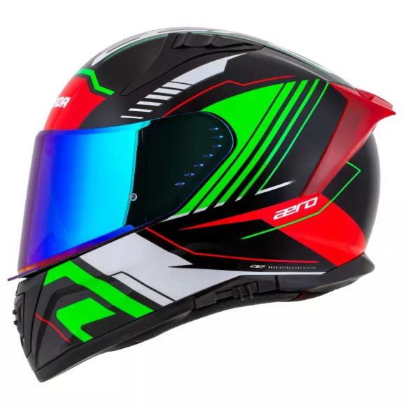 Cassida Aero Drome bukósisak - fekete-fehér-zöld