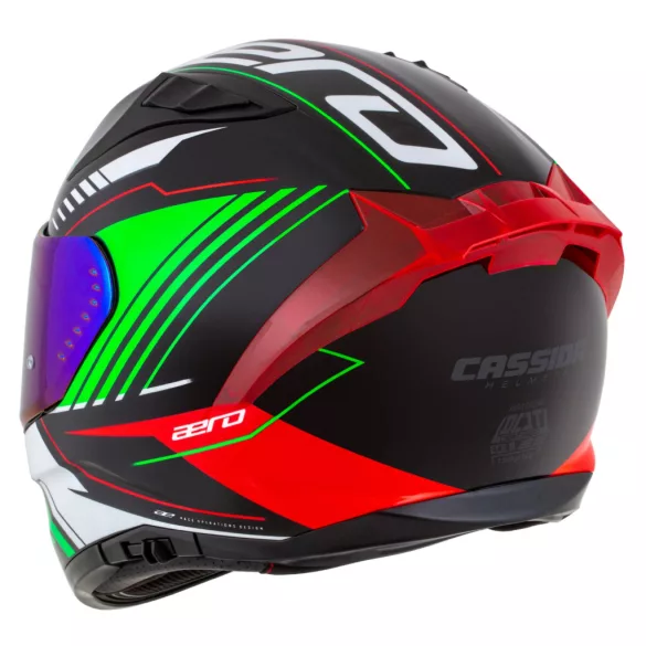 Cassida Aero Drome bukósisak - fekete-fehér-zöld