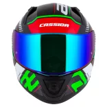 Cassida Aero Drome bukósisak - fekete-fehér-zöld