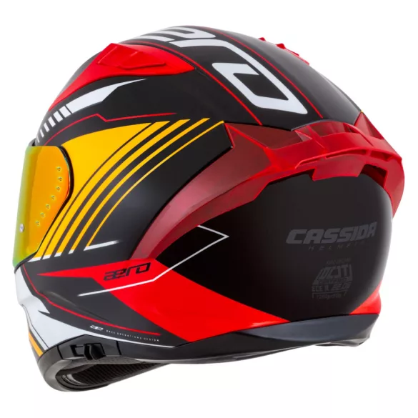 Cassida Aero Drome bukósisak - fekete-narancs-piros